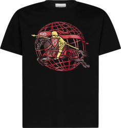 Burberry Black And Red Ekd Globe T Shirt