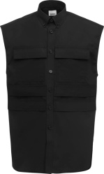 Burberry Black Cargo Pocket Sleeveless Shirt