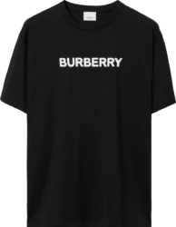 Burberry Black Logo Print Harriston T Shirt
