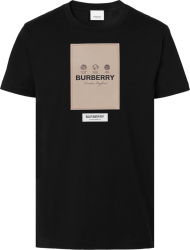Burberry Black Sergio Logo Print T Shirt