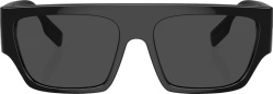Burberry Black Square Flat Top Chunky Sunglasses