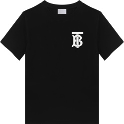 Burberry Black Tb Logo Print T Shirt