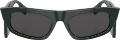 Burberry Dark Green Flat Top Cat Eye Sunglasses