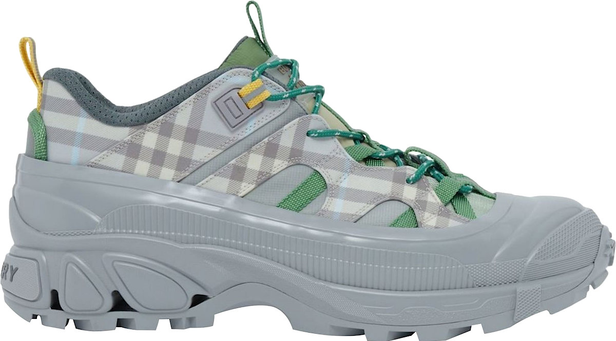 Burberry Grey Check 'Arthur' Sneakers | INC STYLE