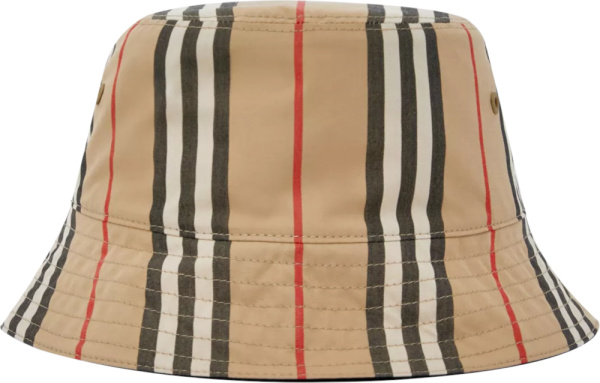 Burberry Icon Stripe Beige Bucket Hat