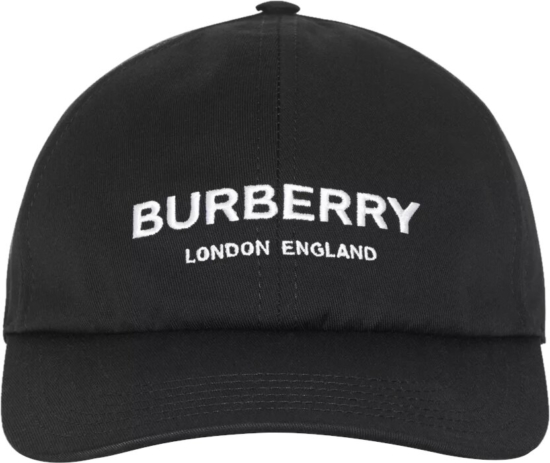 Burberry Logo Embroidered Black Hat