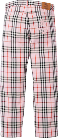 Burberry Mens Pink Check Jeans