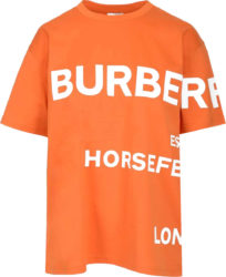 Burberry Orange Horseferry T Shirt