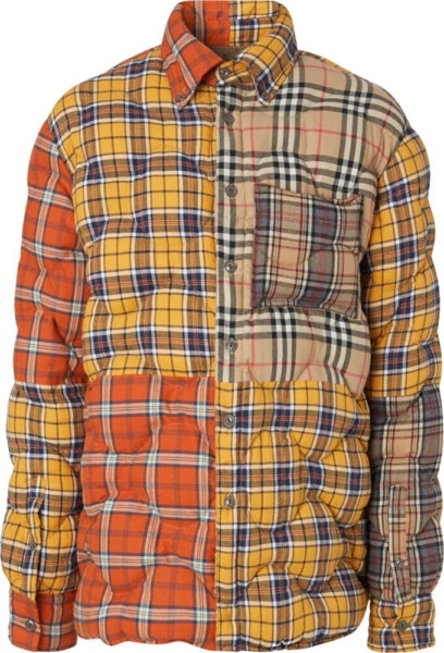 Burberry Patchwork Check Quilted Over Shirt