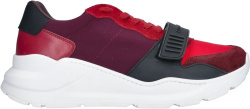 Burberry Red Burgundy Strap Sneakers