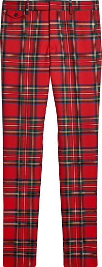 Burberry Red Check Tartan Pants