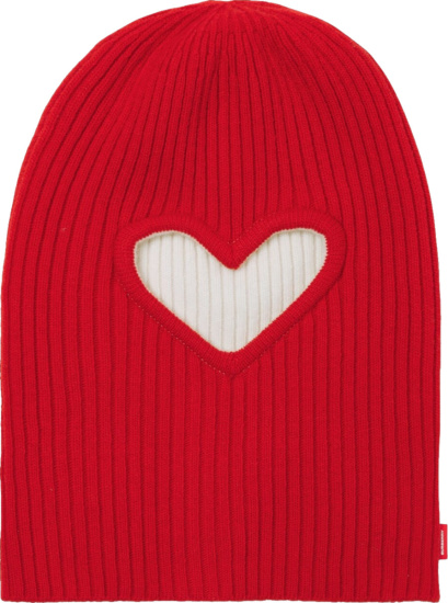 Burberry Red Heart Cut Out Balaclava