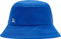 Burberry Royal Blue Ekd Logo Bucket Hat