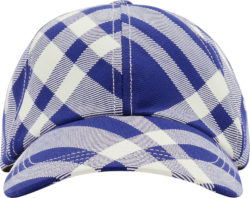 Burberry Royal Knight Blue And White Check Hat