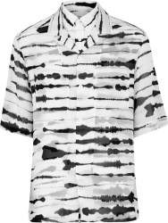 Burberry White And Black Layered Watercolor Shirt