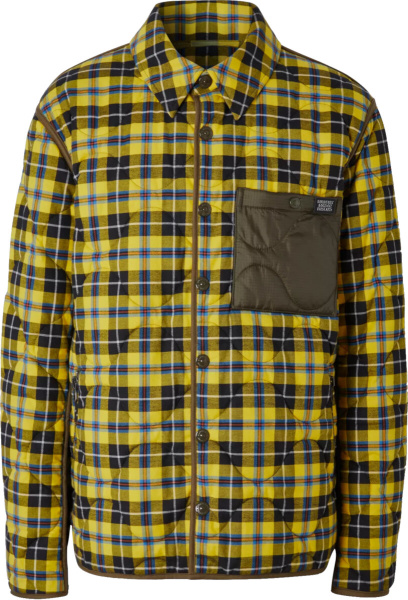 Burberry Yellow Check Shirt Jacket