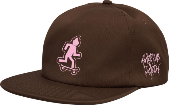 Cactus Jack Travis Scott Brown And Pink Skate Hat