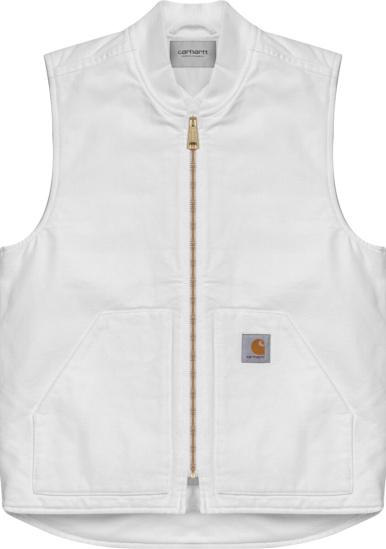 Carhartt Wip White Canvas Waxed Vest