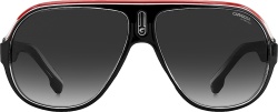 Carrera Black And Red Stripe Oversized Pilot Sunglasses