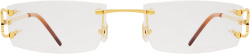 Gold Frameless C-Decor Glasses (CT0092O)