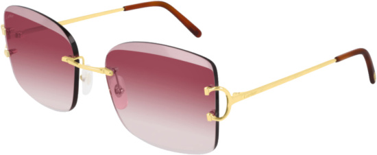 Cartier Pink Gradient And Gold C Decor Sunglasses Ct0007rs