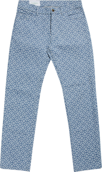 Casablanca Blue Allover Logo Jeans