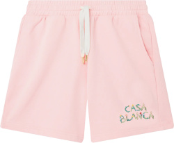 Casablanca Light Pink Logo Sweatshorts