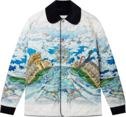 Casablanca Multicolor Ski And Paris Printed Quilted Jacket