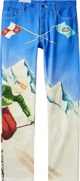 Casablanca Multicolor Ski Print Piste Jeans