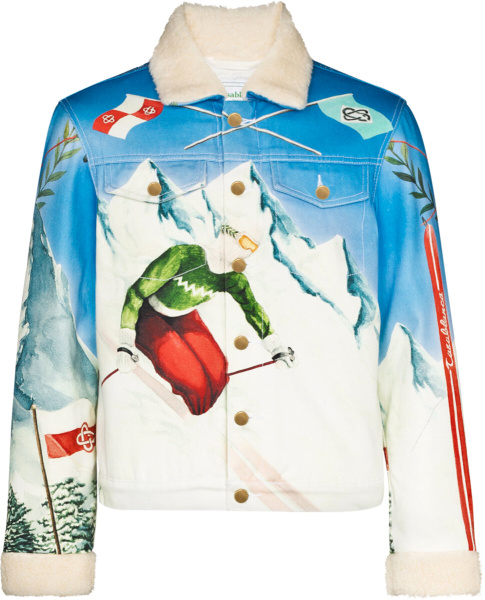 Casablanca Ski Print Denim Jacket