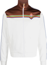 Casablanca White And Brown Panel Track Jacket