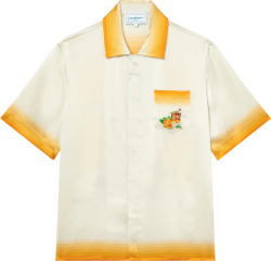 White & Orange 'Panoramic' Shirt