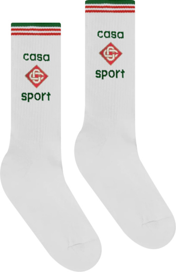 Casablanca White 'Casa Sport' Socks | INC STYLE