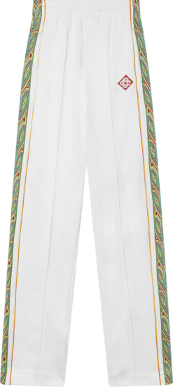 Casablanca White Futuro Laurel Side Stripe Track Pants