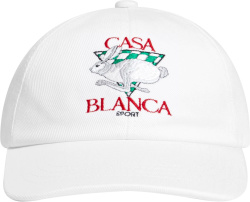Casablanca White Racing Rabbit Logo Hat