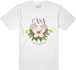 Casablance White Flower Tennis Club T Shirt