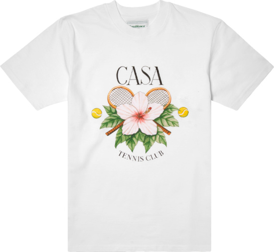 Casablance White Flower Tennis Club T Shirt