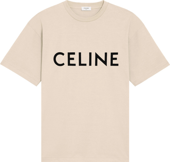 Celien Beige And Black Logo Print T Shirt 2x681671q 02sx