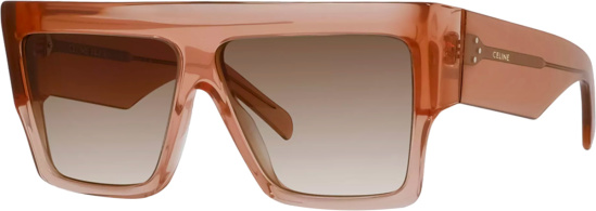 Celin Pink Flat Top Square Sunglasses