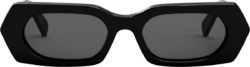 Black Pointed Rectangular Sunglasses (CL40243I)
