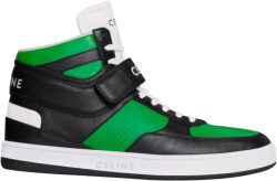 Celine Black And Green High Top Sneakers