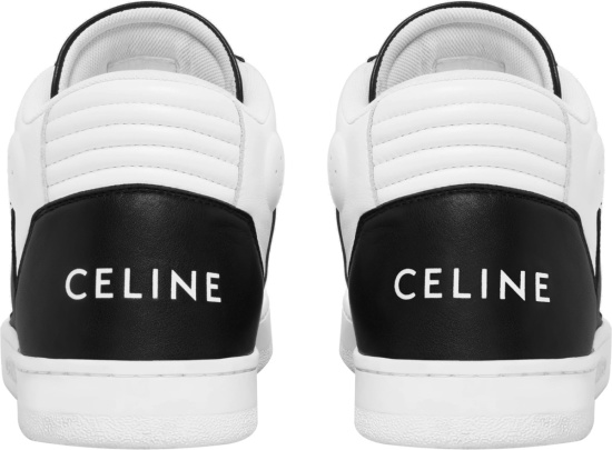 Celine Black And White Mid Top Ct 02 Sneakers