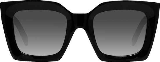 Celine Black Beveled Squared Sunglasses