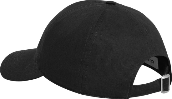 Celine Black C Logo Patch Adjustable Hat
