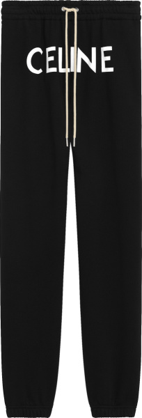 Celine Black Front Logo Sweatpants