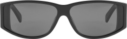 Celine Black Wide Curved Small Mask Sunglasses