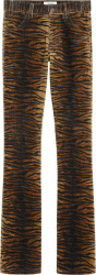 Celine Brown Tiger Stripe Corduroy Pants