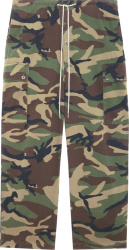 Celine Camouflage Cotton Twill Drawstring Cargo Pants