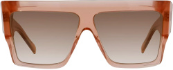Celine Clear Pink Square Sunglasses
