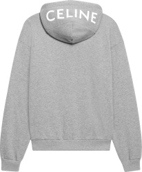 Celine Grey Hood Logo Hoodie